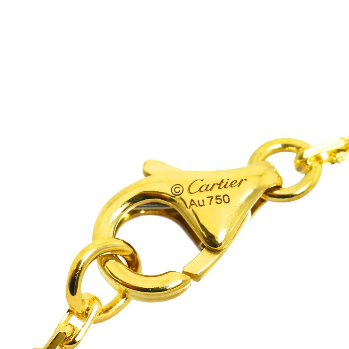 Baby Love semi pave Diamond Necklace 18K YG Yellow Gold 750