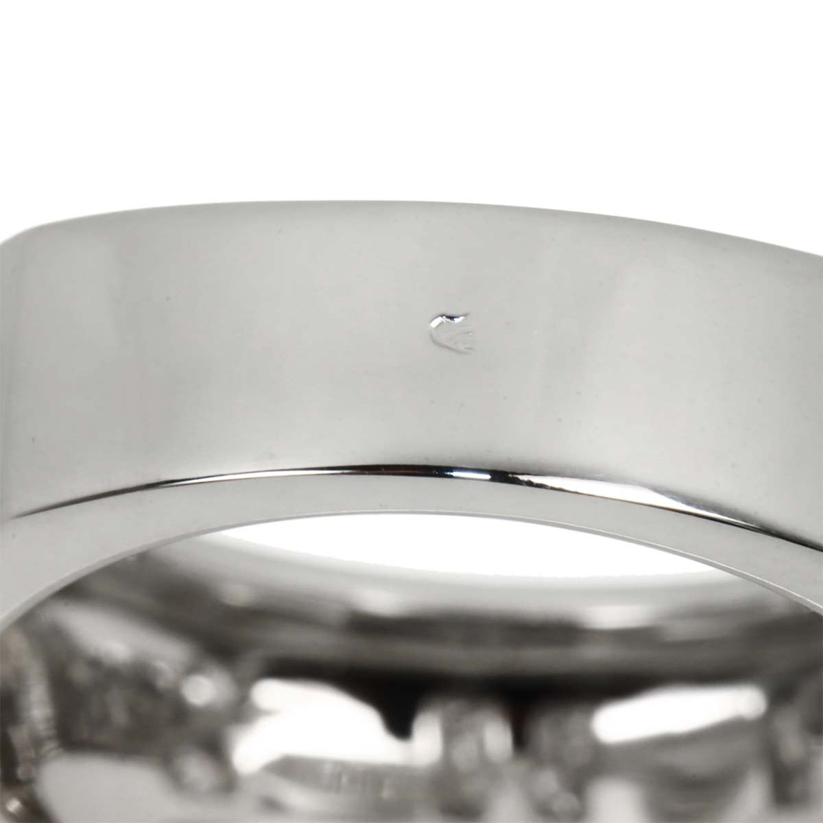Diamond Enamel Ring 18K WG 750 size7.25(US)