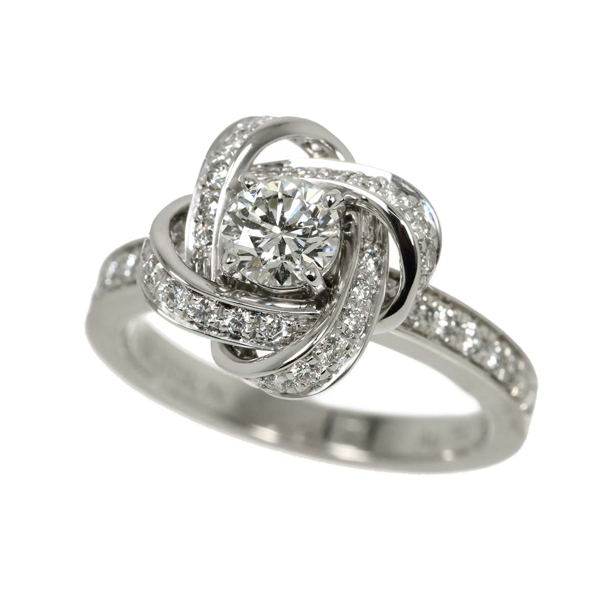 PIVOINE Diamond 0.40ct F/VS1/3EX Ring 18K WG Size49 4.75-5US