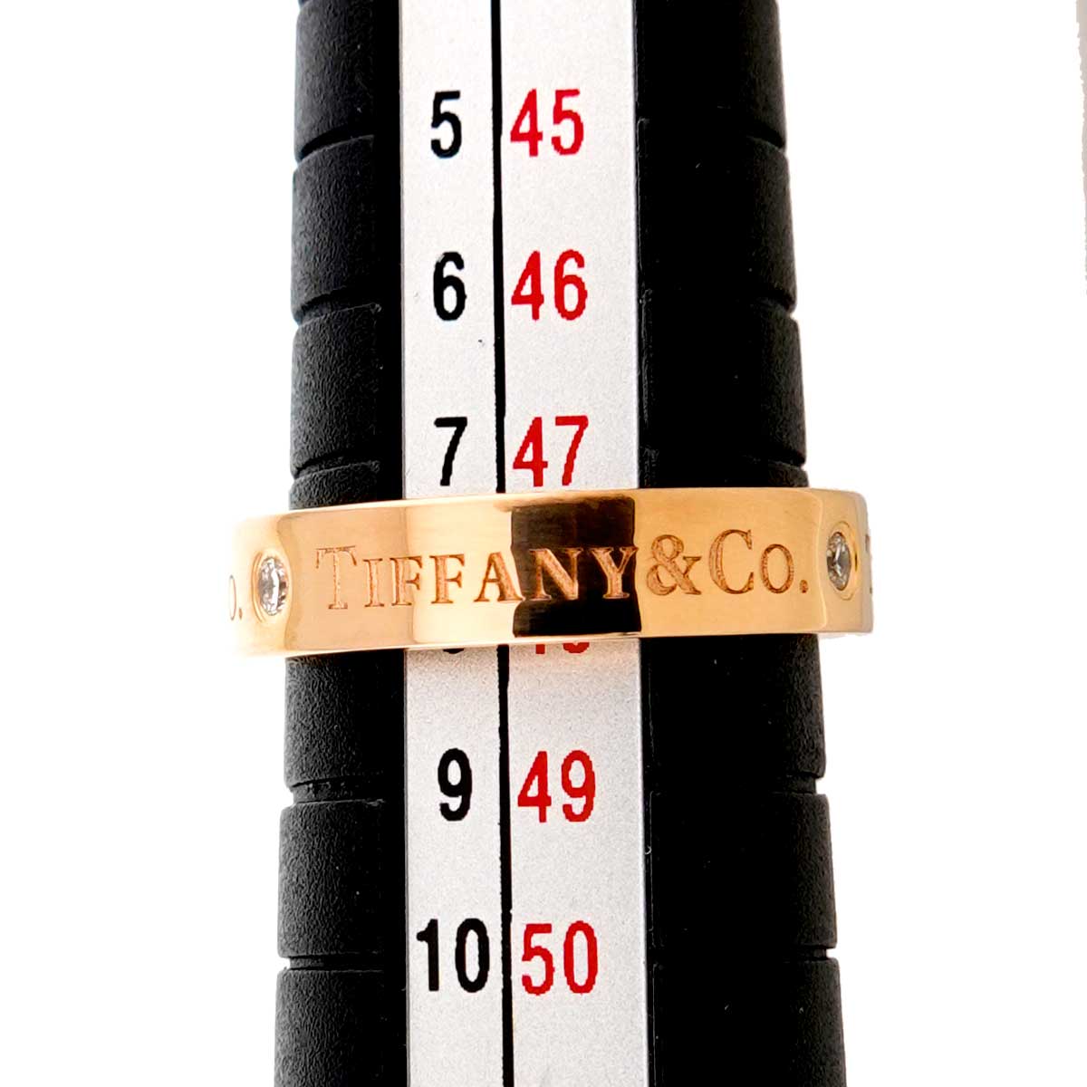 Diamond Ring 18K Pink Gold 750 size4-4.5(US)