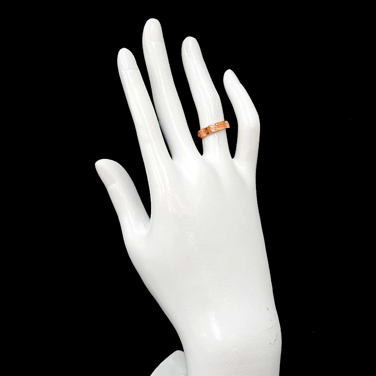 Diamond Ring 18K Pink Gold 750 size4-4.5(US)