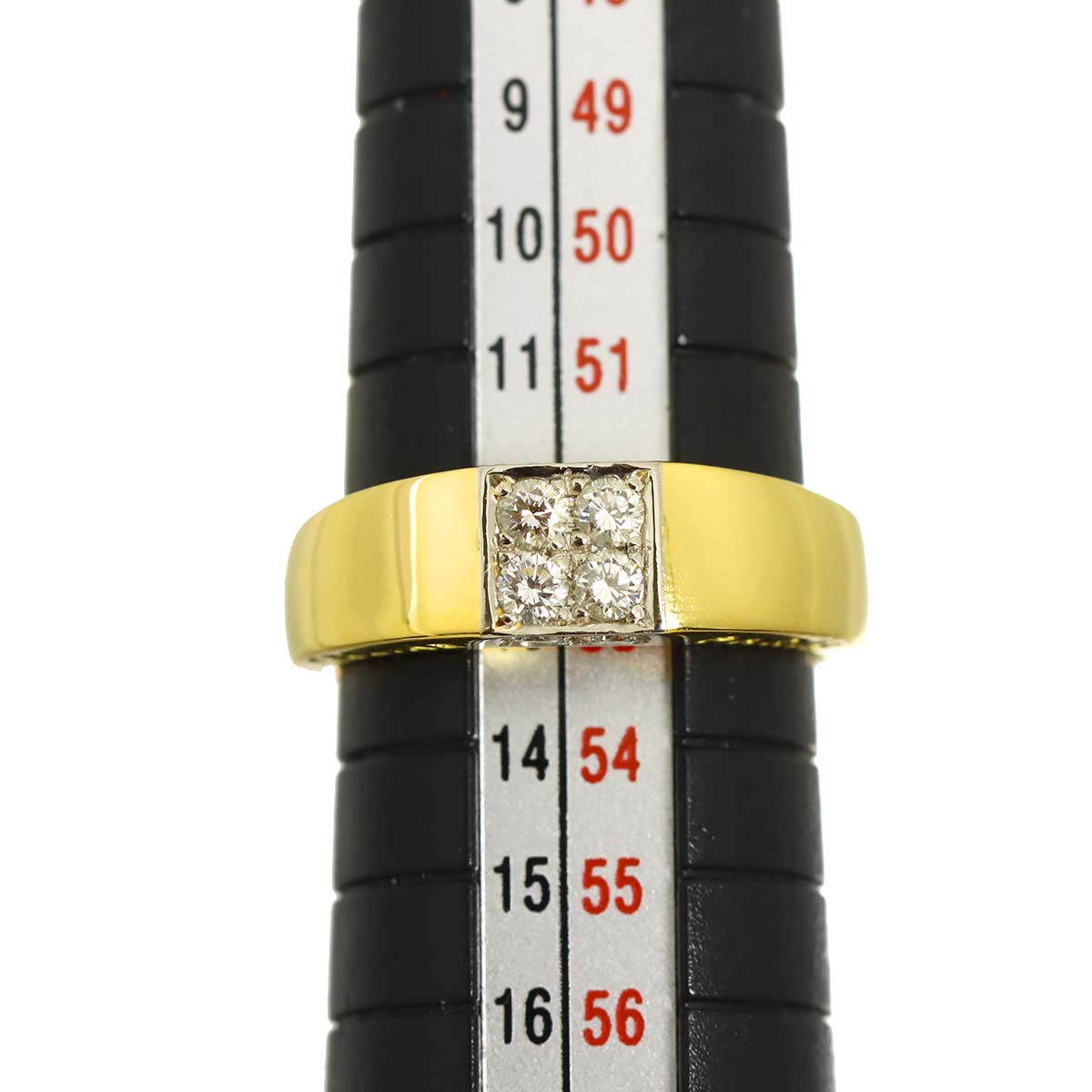 Diamond 0.40ct Ring 18K YG 750 Pt size6.25-6.5(US)
