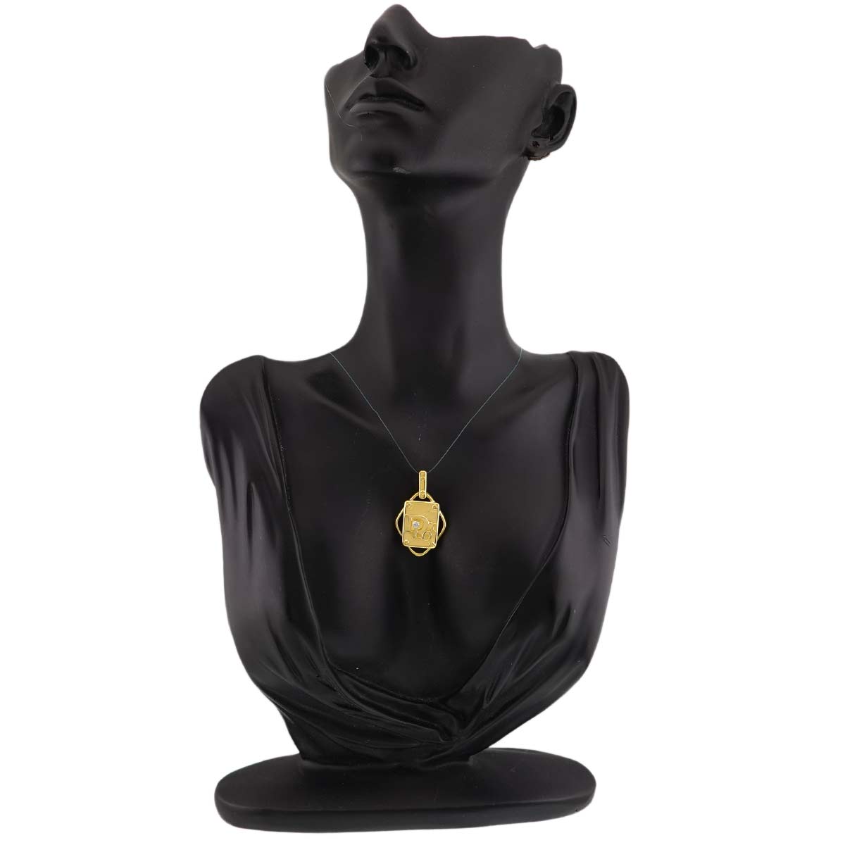 Logo Diamond 0.07ct Pendant Top 18K YG Yellow Gold 750