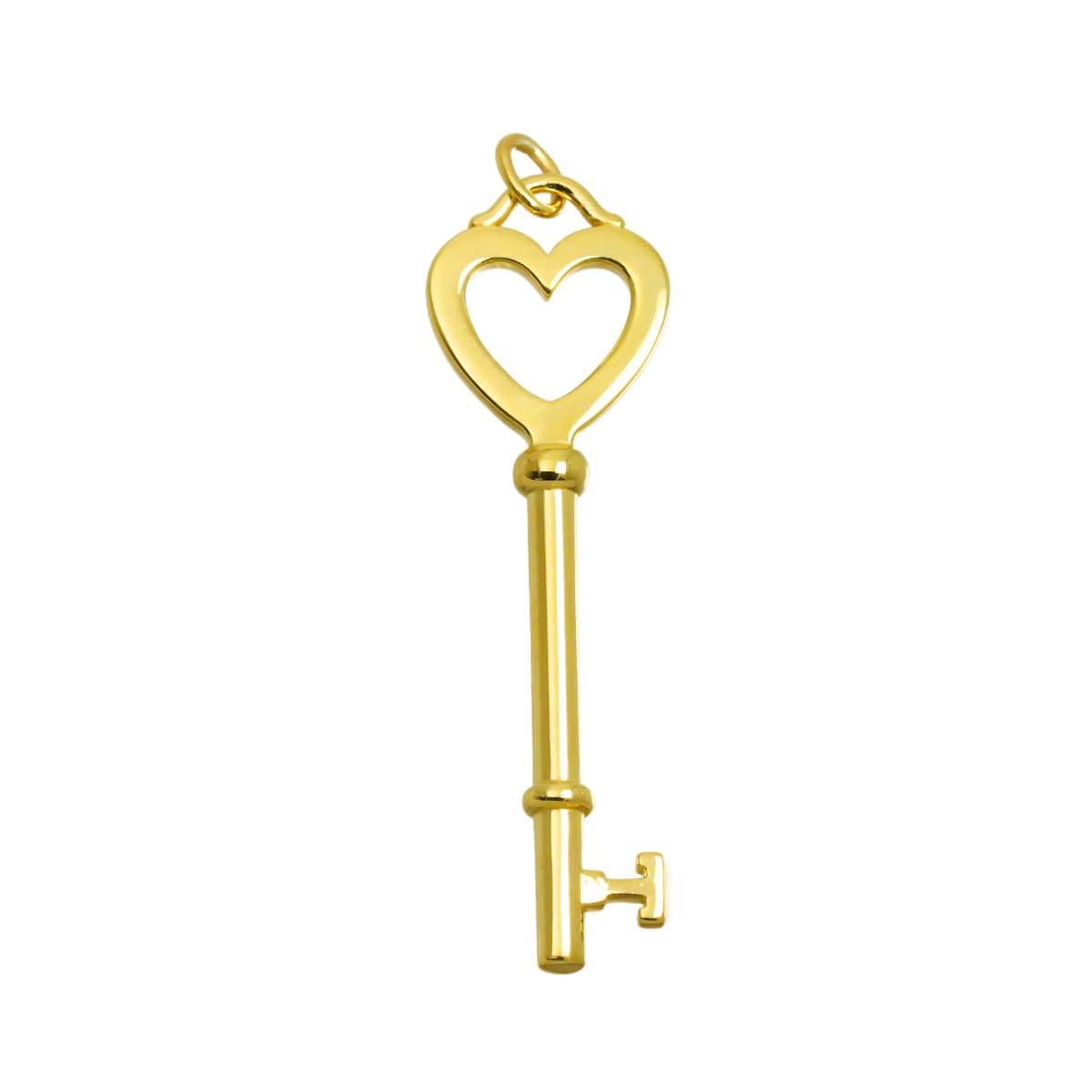 Heart Key Pendant Top 18K Yellow Gold 750