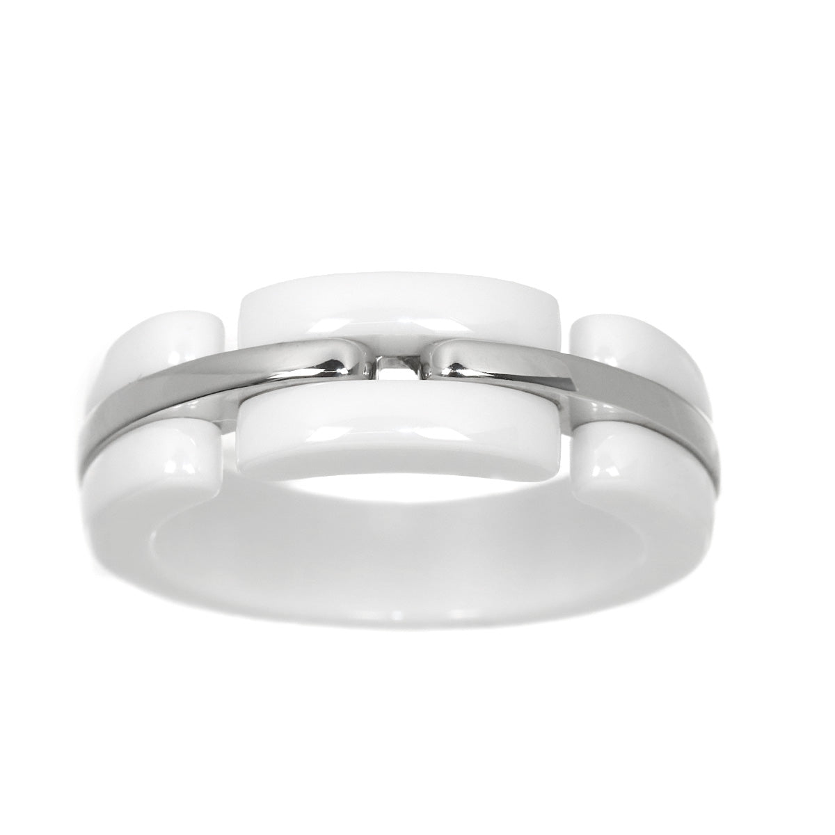 ULTRA Ring White Ceramic 18K WG 750 Size55 6.75(US)