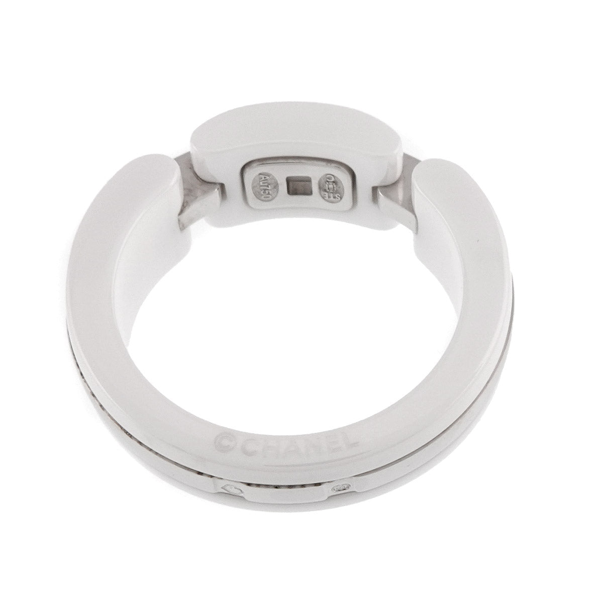 ULTRA Ring White Ceramic 18K WG 750 Size55 6.75(US)