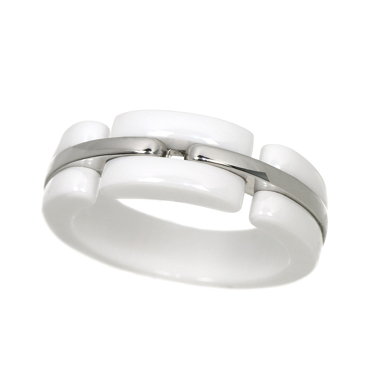 ULTRA Ring White Ceramic 18K WG 750 Size55 6.75(US)
