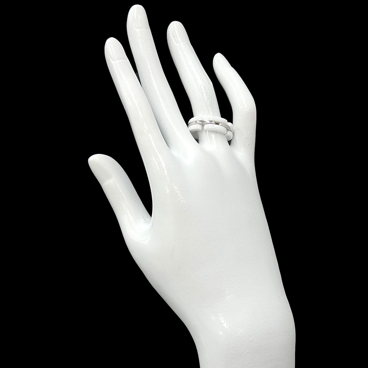 ULTRA Ring White Ceramic 18K WG 750 Size55 6.75(US)