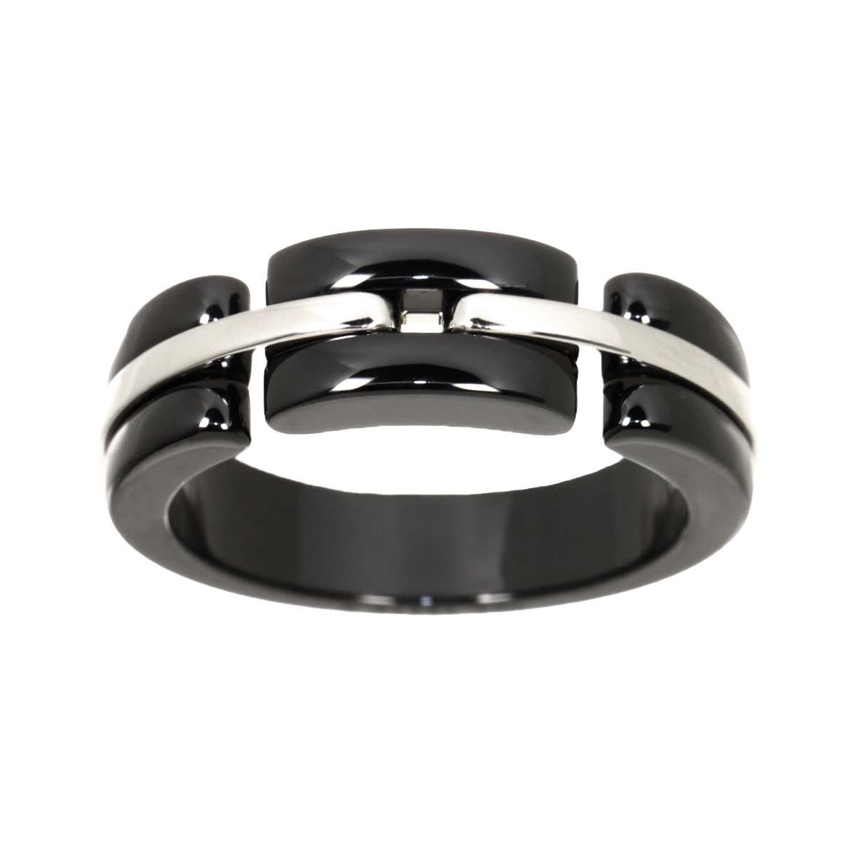 ULTRA Ring Black Ceramic 18K WG 750 Size60 8.75(US)