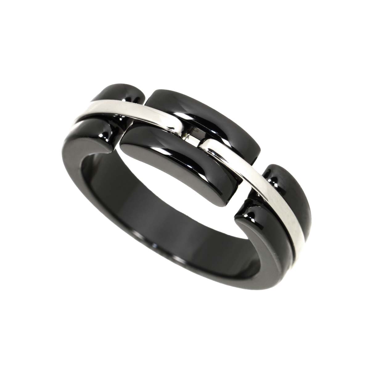 ULTRA Ring Black Ceramic 18K WG 750 Size60 8.75(US)