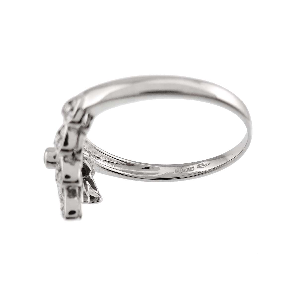 Diamond 0.43ct Ring 18K WG 750 Size7.75-8(US)