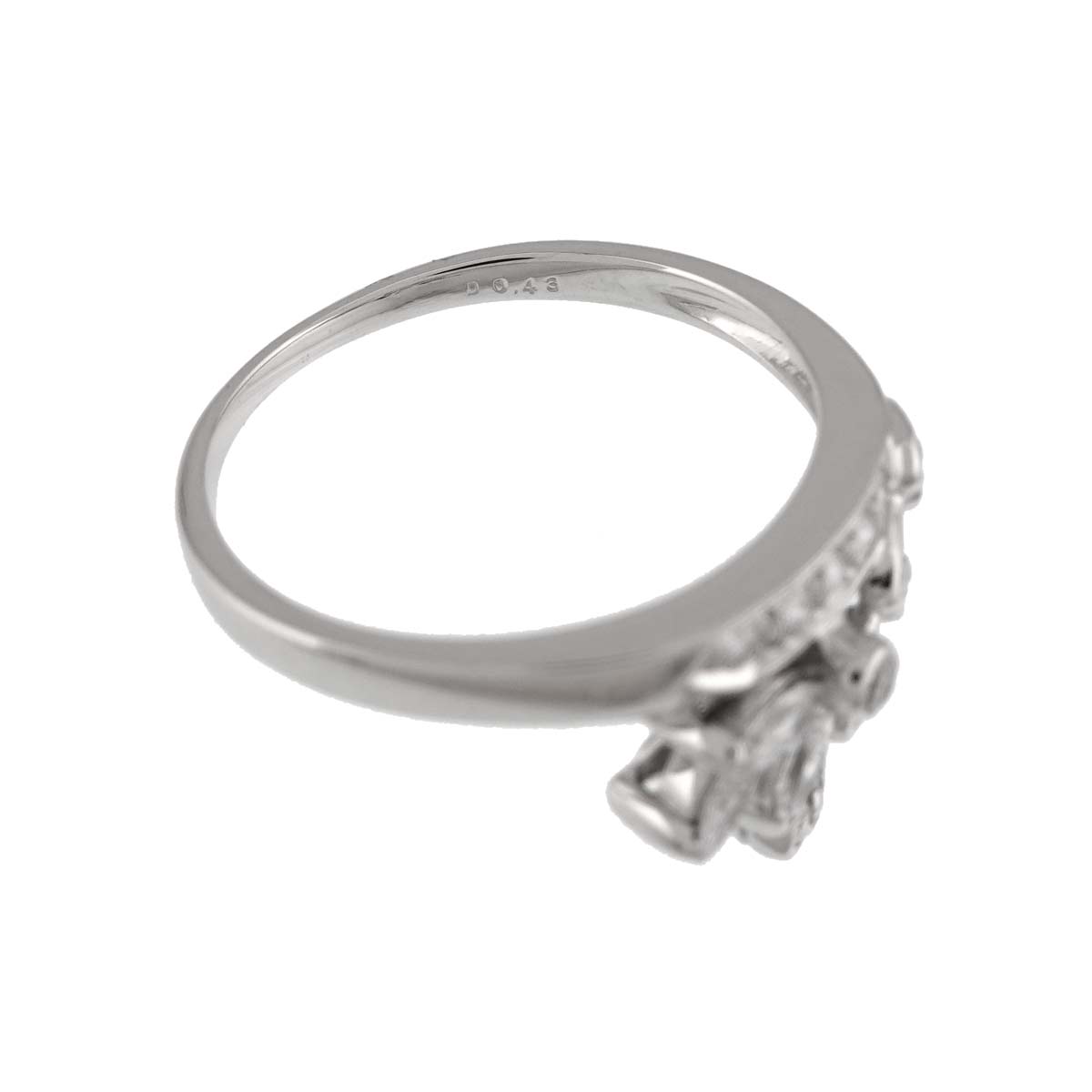 Diamond 0.43ct Ring 18K WG 750 Size7.75-8(US)