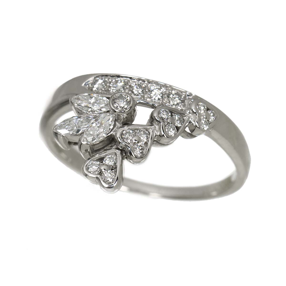 Diamond 0.43ct Ring 18K WG 750 Size7.75-8(US)