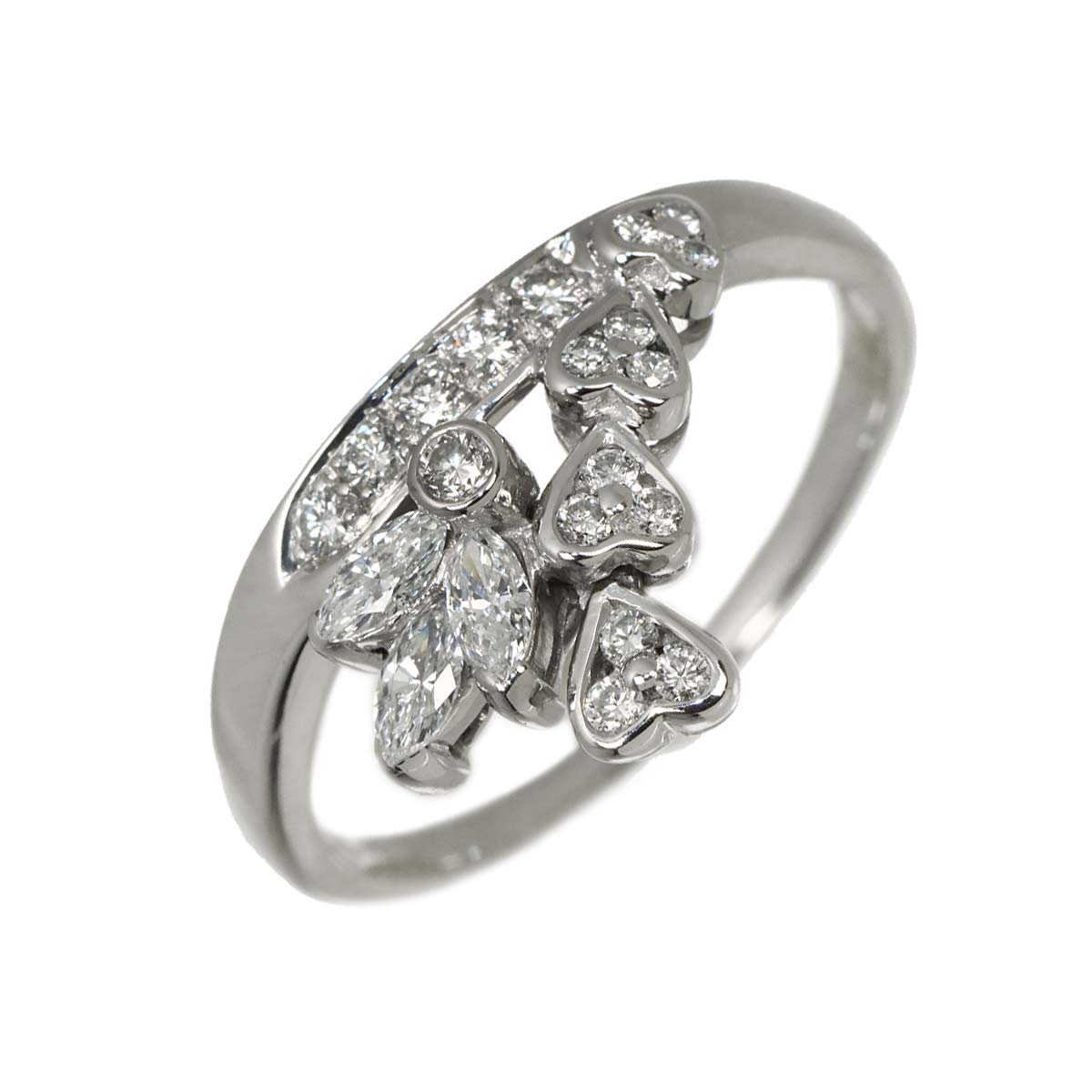 Diamond 0.43ct Ring 18K WG 750 Size7.75-8(US)