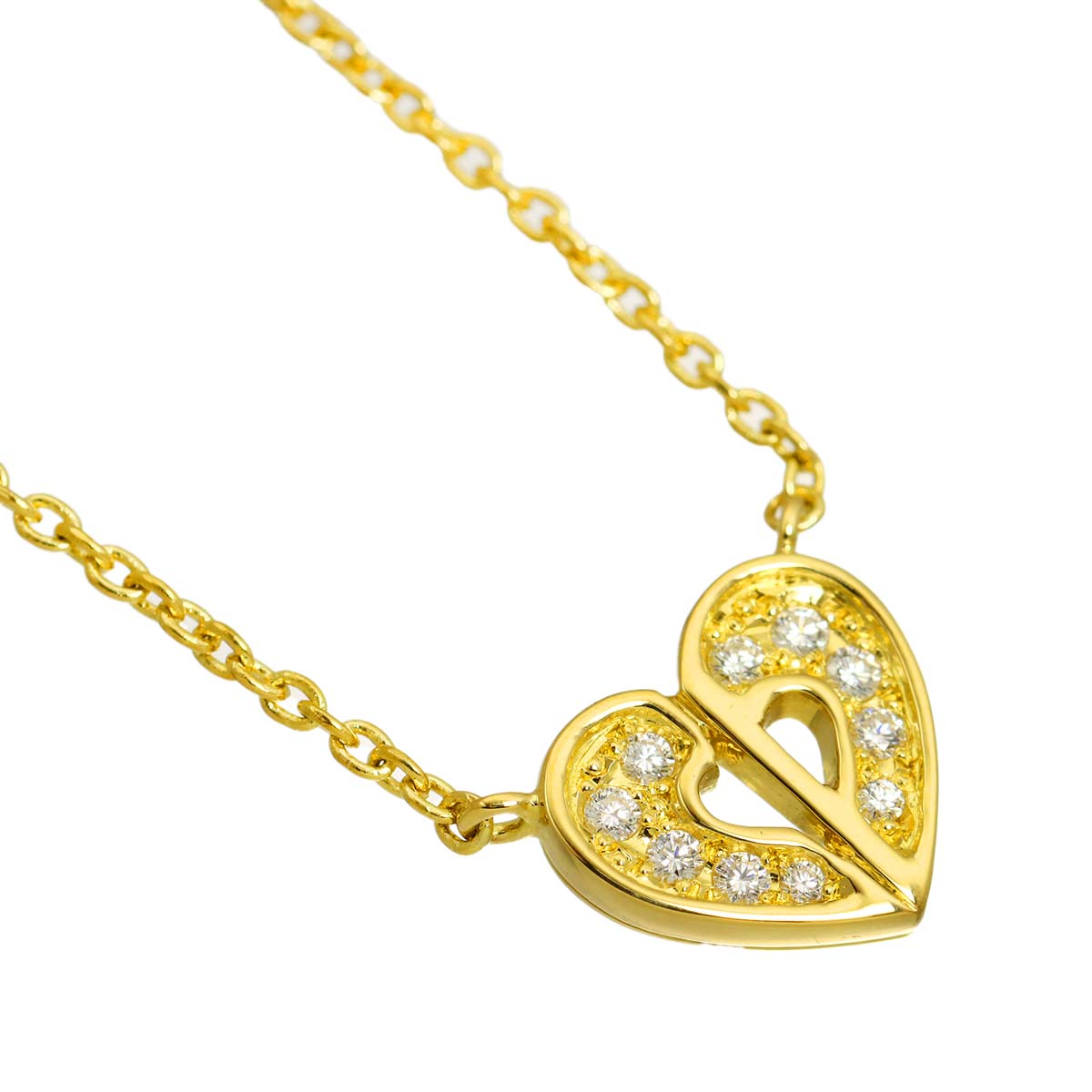 Diamond Necklace 18K Yellow Gold 750