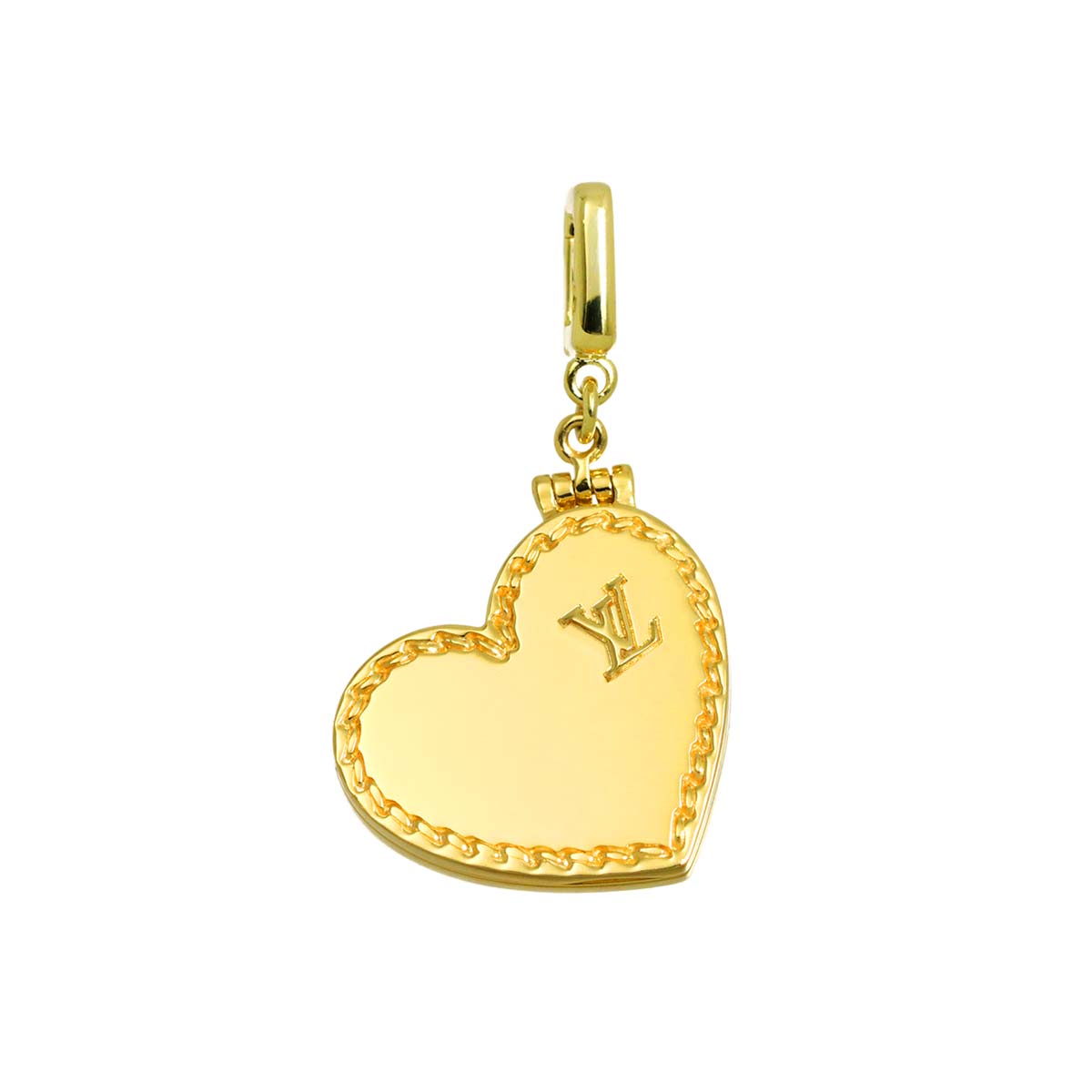 Pendentif Heart Locket Charm Pendant Top 18K YG 750