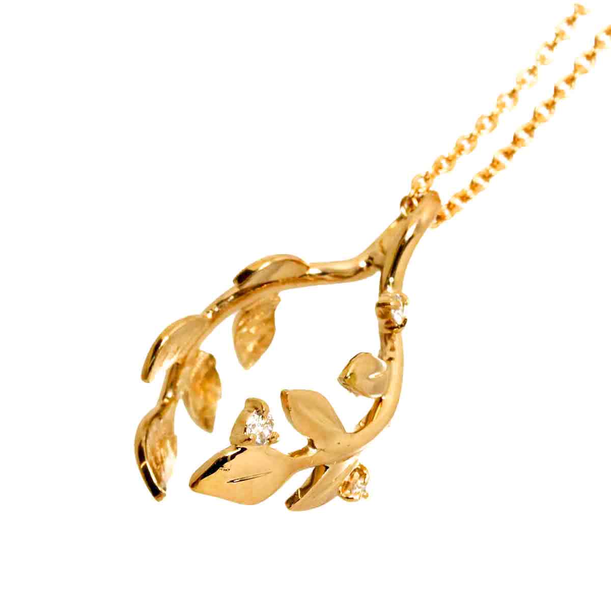Diamond Necklace K18 PG 750