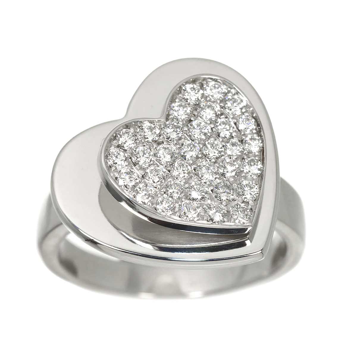Heartbeat Diamond Ring 18K WG 750 size50 5-5.25(US)