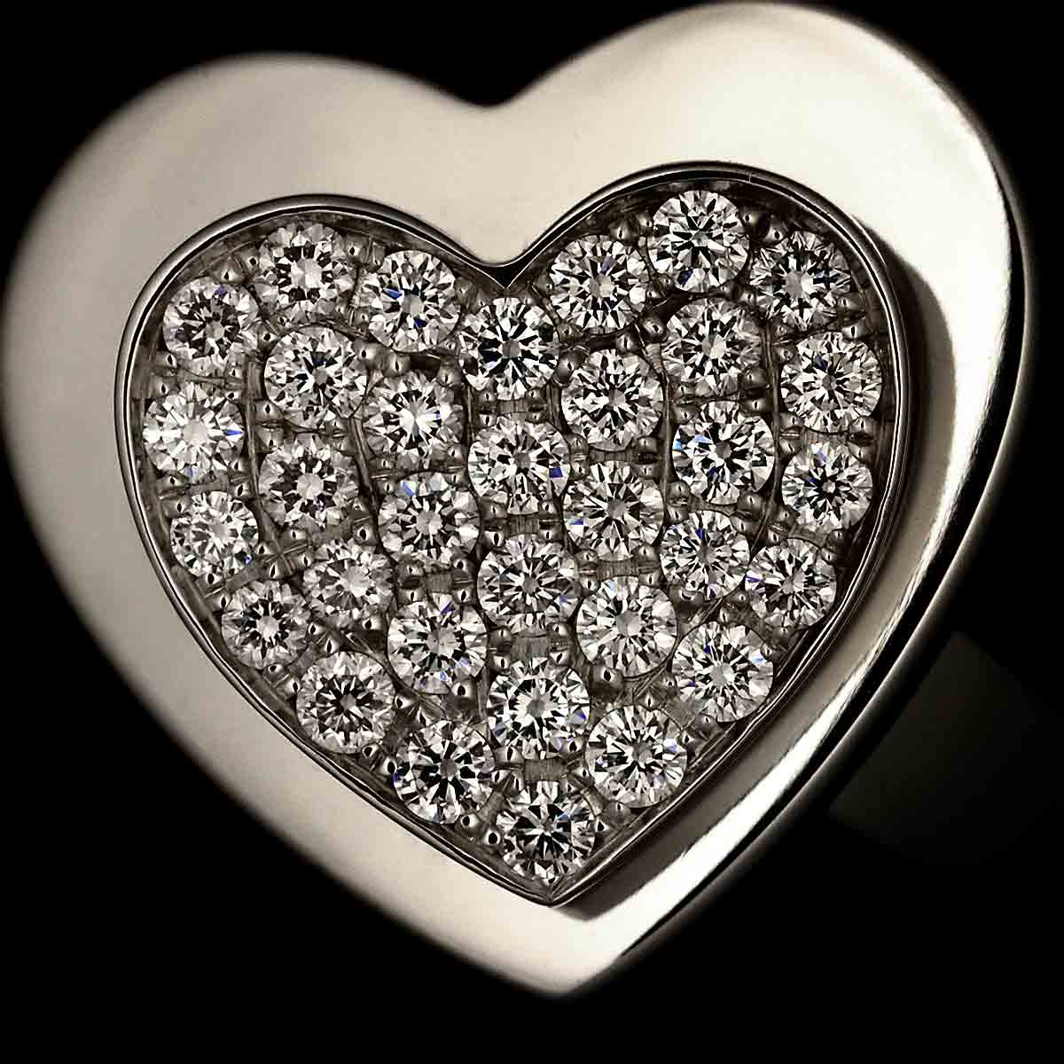 Heartbeat Diamond Ring 18K WG 750 size50 5-5.25(US)