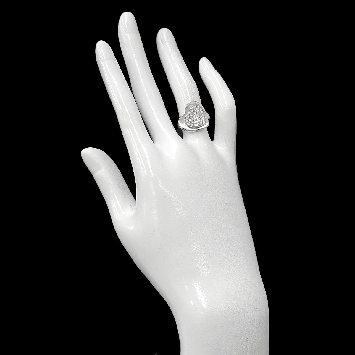 Heartbeat Diamond Ring 18K WG 750 size50 5-5.25(US)