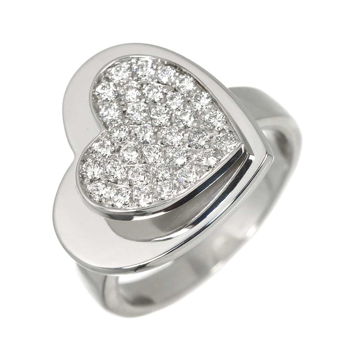 Heartbeat Diamond Ring 18K WG 750 size50 5-5.25(US)