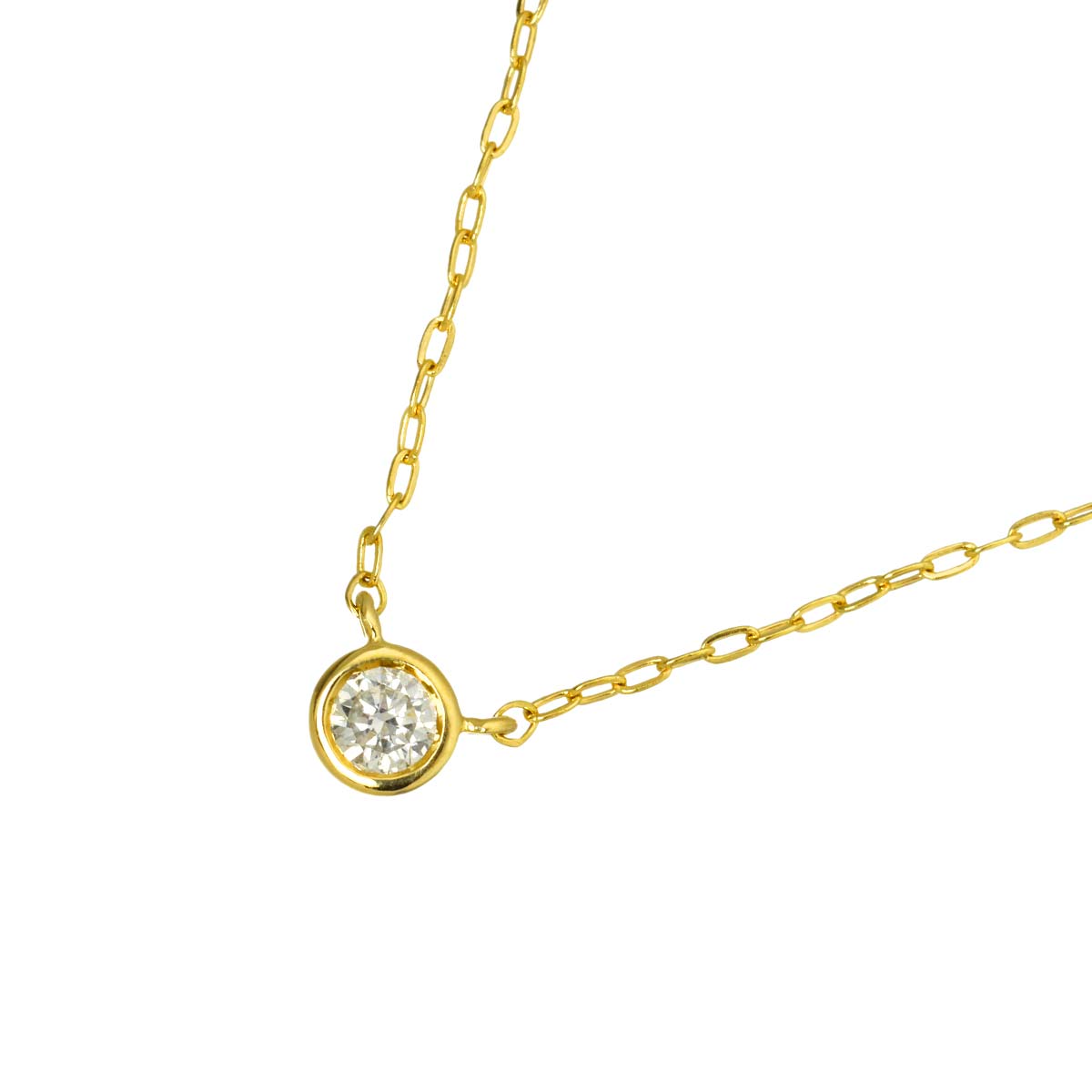 Diamond Necklace 18K Yellow Gold 750