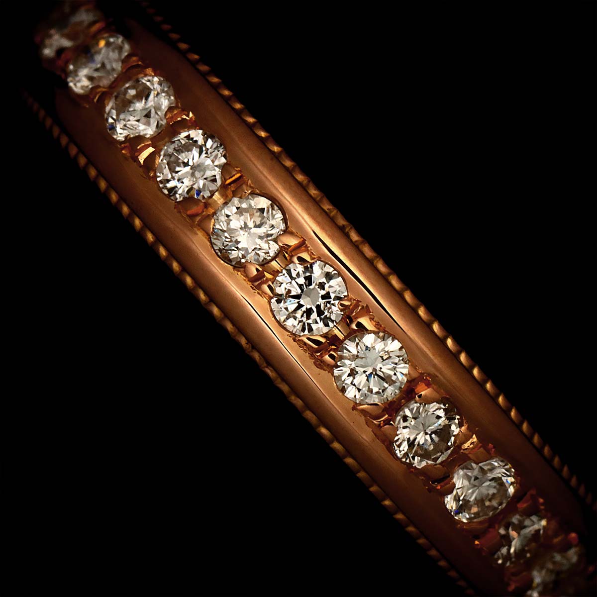 Diamond 0.68ct Ring 18K PG 750 Size5.5-5.75(US)