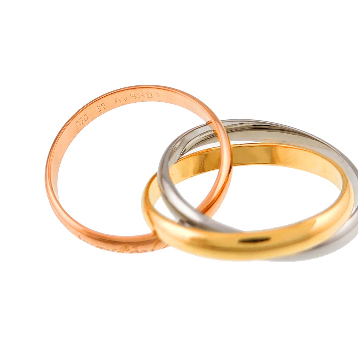 Trinity MM Ring 18K YG WG PG 750 Size62 9.5-9.75(US)