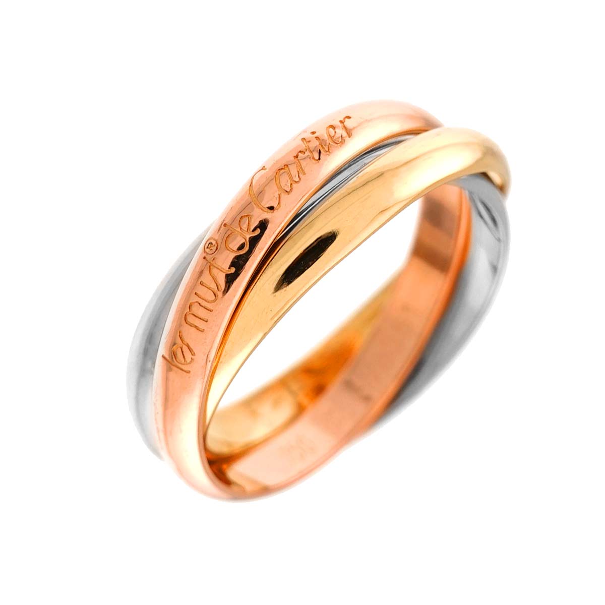 Trinity MM Ring 18K YG WG PG 750 Size62 9.5-9.75(US)