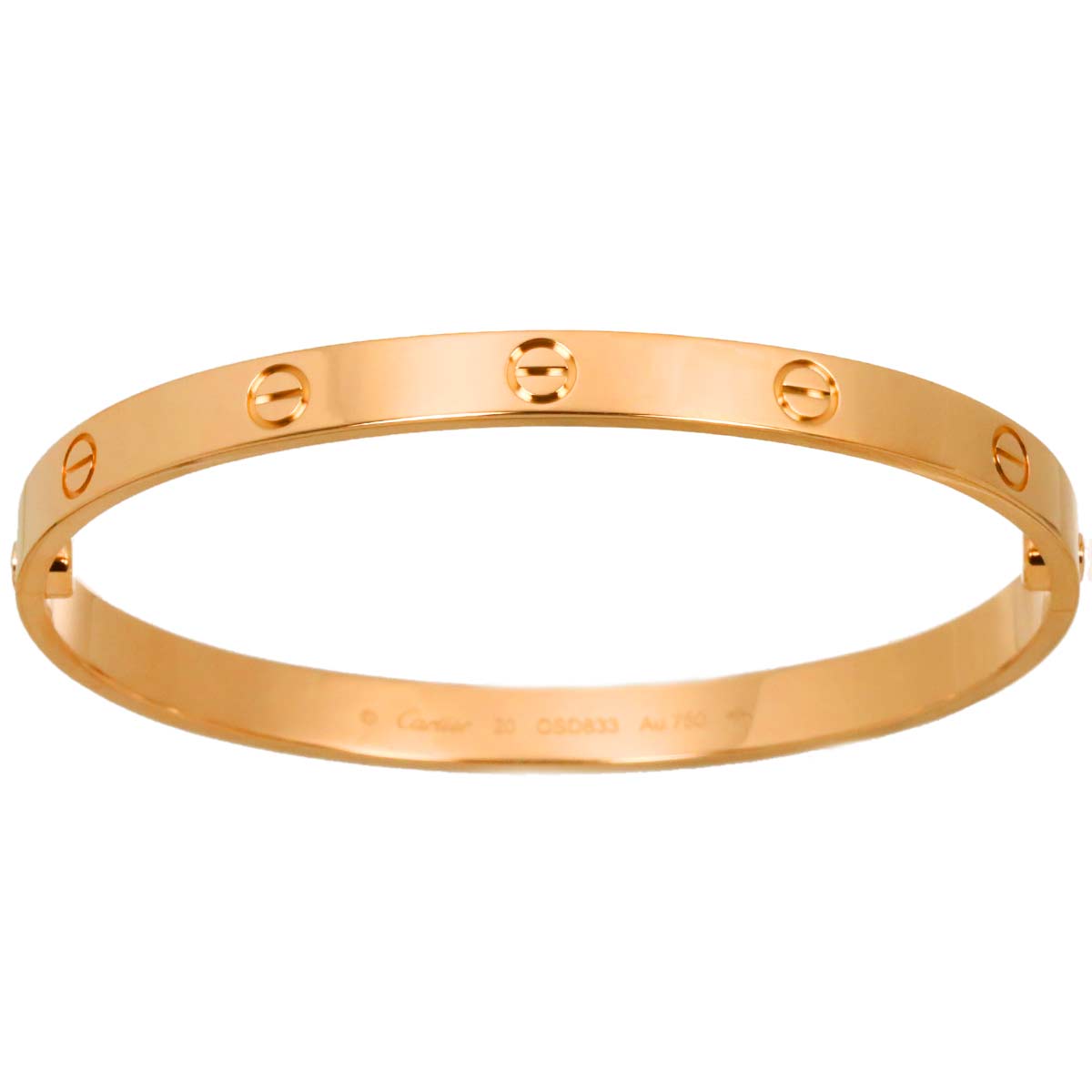 Love Bracelet Bangle 18K Pink Gold 750 Size20