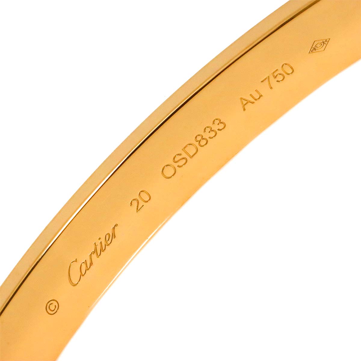 Love Bracelet Bangle 18K Pink Gold 750 Size20