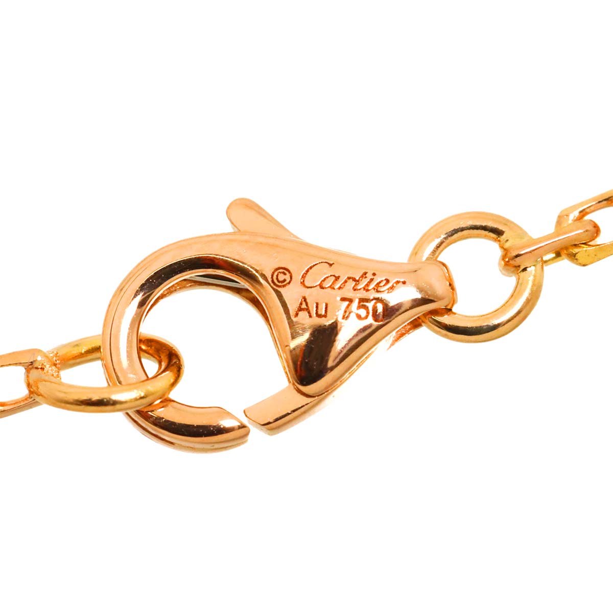 Baby Love semi pave Diamond Necklace 18K Pink Gold 750