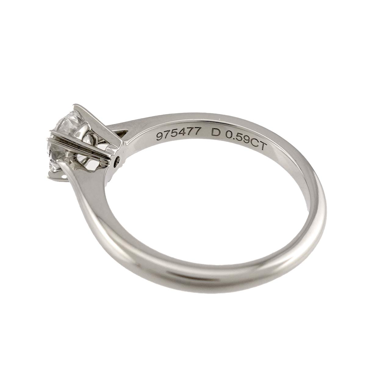 Diamond 0.59ct E/VVS2/3EX Ring Pt 4.5-4.75(US)