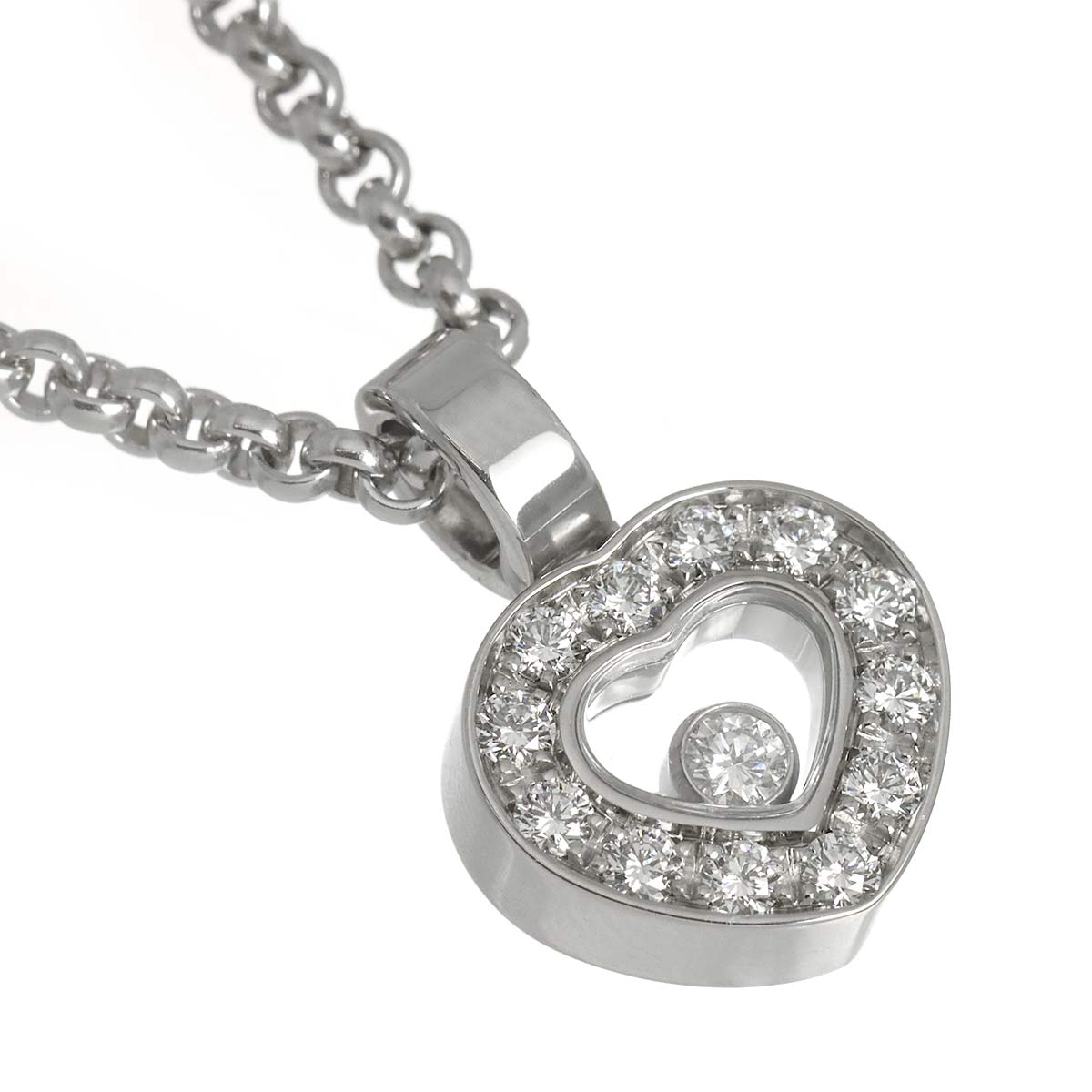 Happy Diamond Necklace 18K White Gold 750