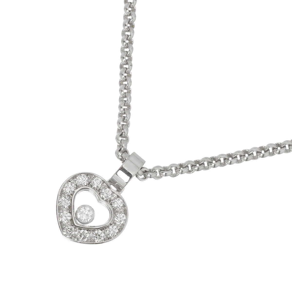 Happy Diamond Necklace 18K White Gold 750