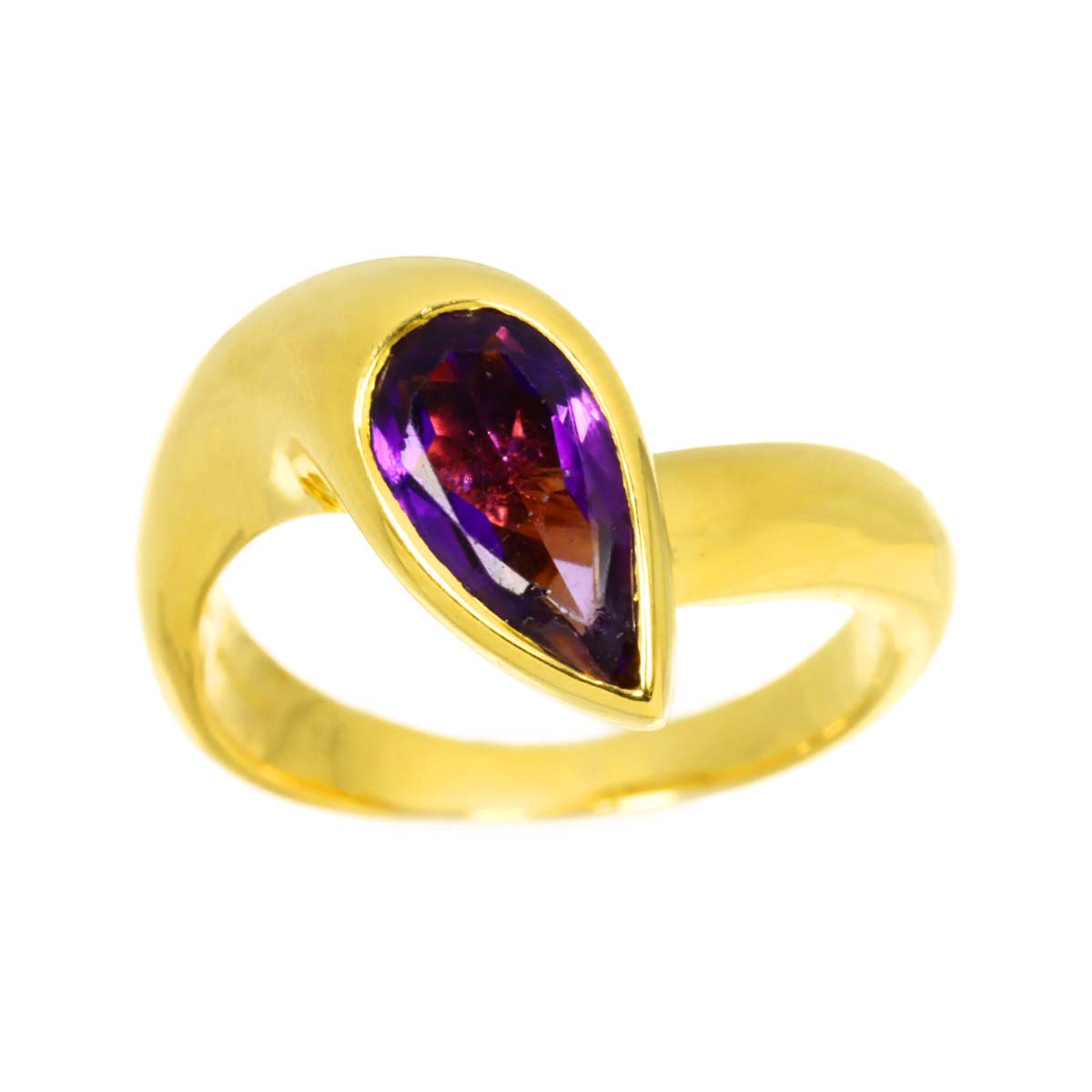 Amethyst Ring 18K YG 750 Size6.25-6.5(US)
