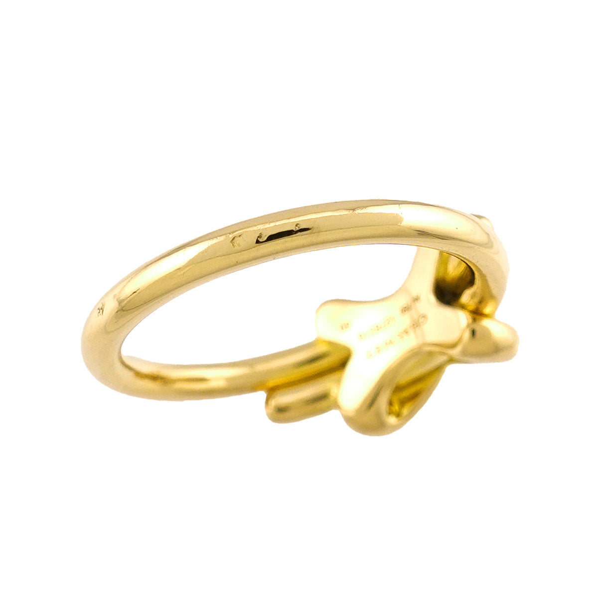 Jeux de Liens Diamond Ring 18K YG 750 size50 5.25(US)