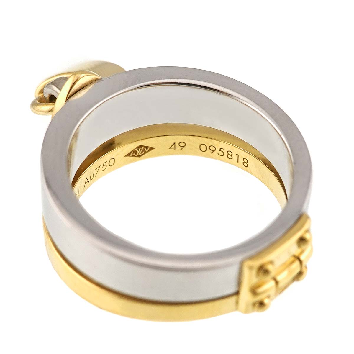 Berg Lockit Ring 18K YG WG 750 Size49 4.5(US)