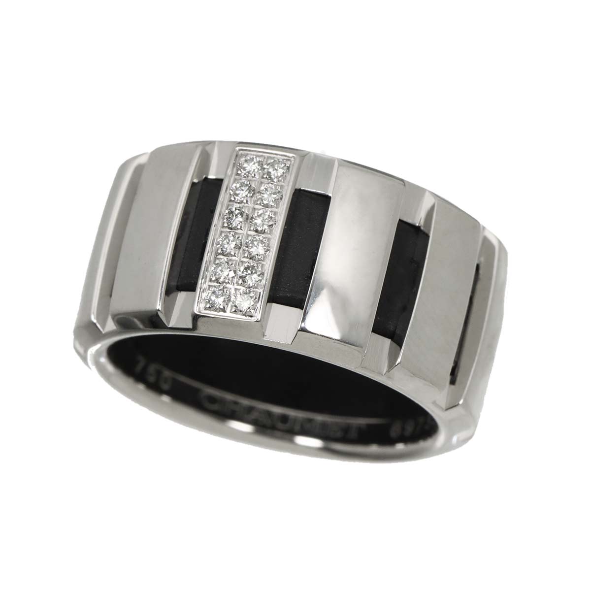 Classone Diamond Ring 18K K18 WG 750 Rubber Size52 5.5-5.75(US)