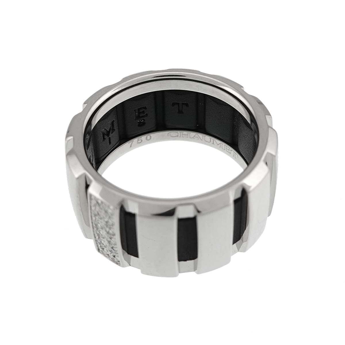 Classone Diamond Ring 18K K18 WG 750 Rubber Size52 5.5-5.75(US)
