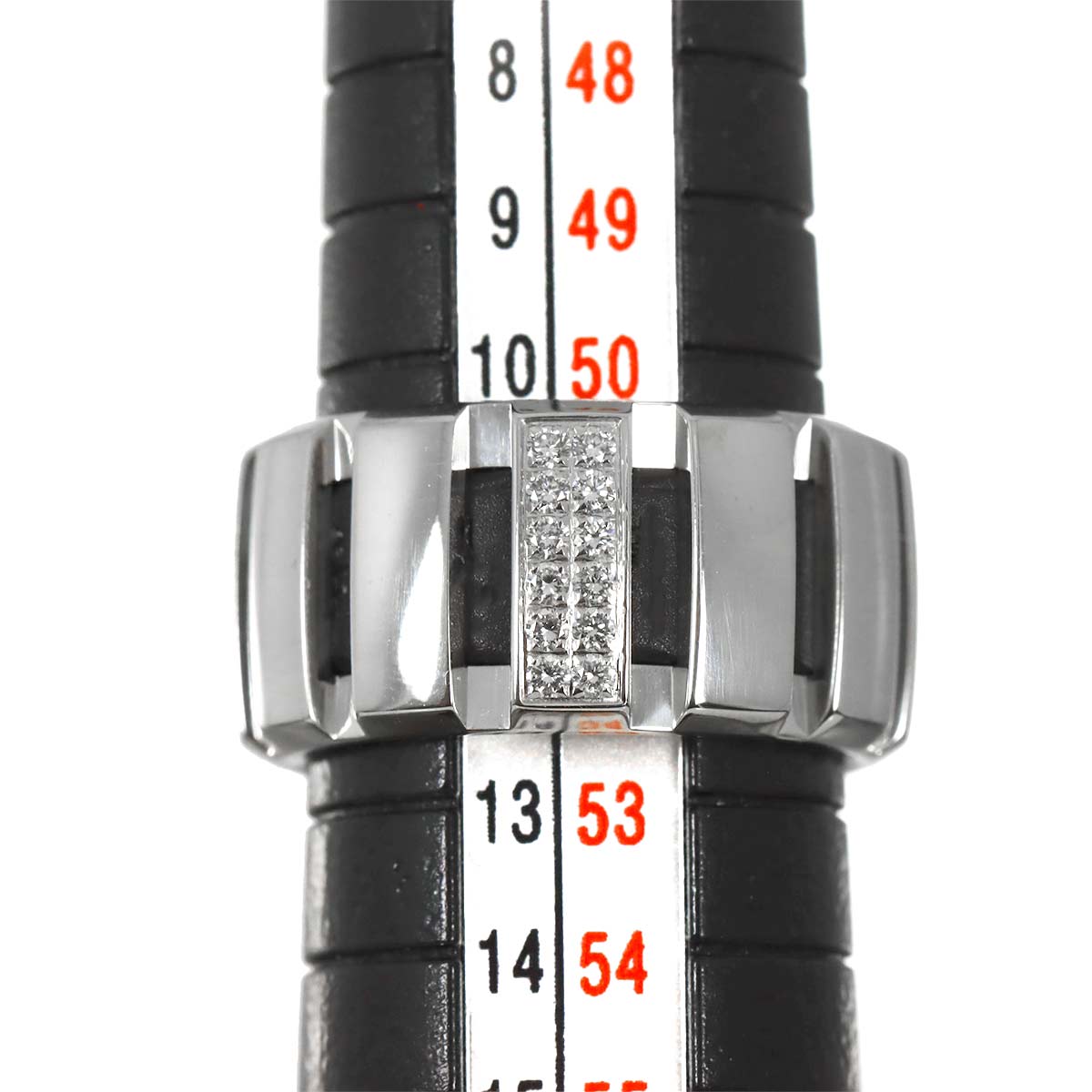 Classone Diamond Ring 18K K18 WG 750 Rubber Size52 5.5-5.75(US)