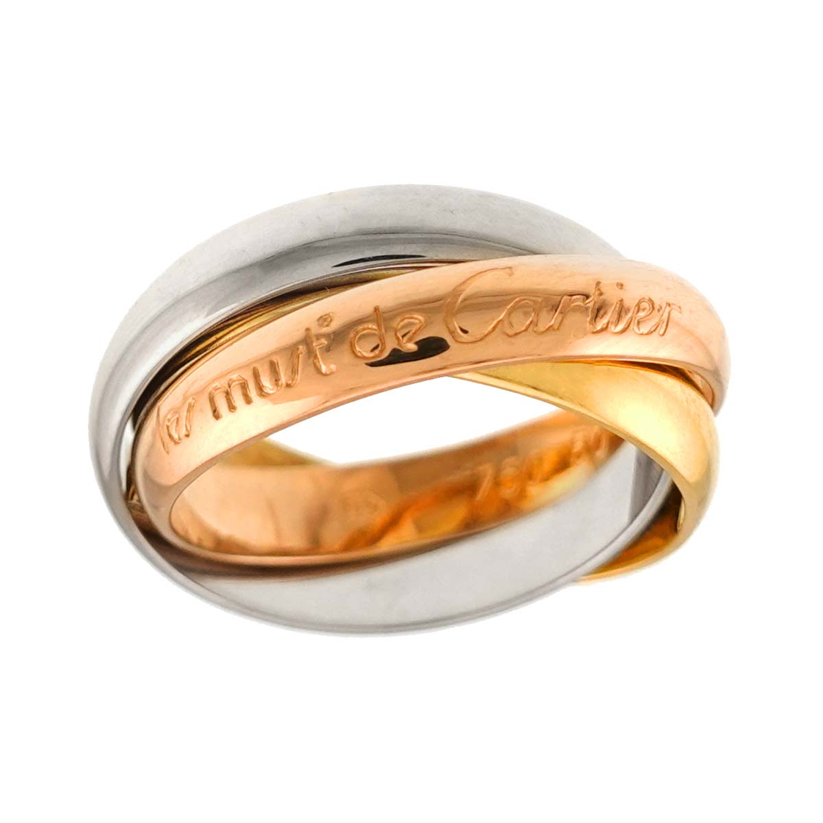 Trinity MM Ring 18K YG WG PG 750 Size50 5.25(US)