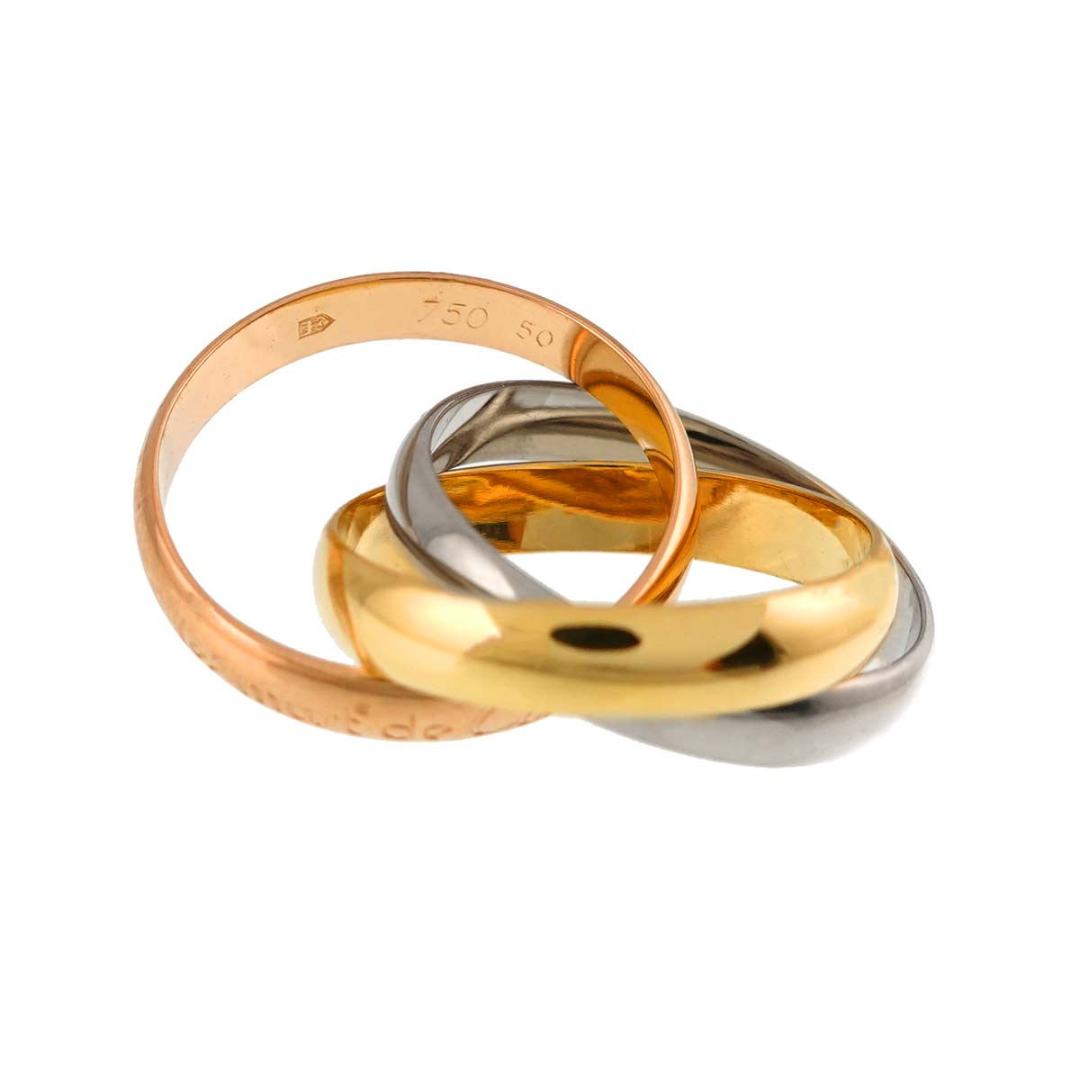 Trinity MM Ring 18K YG WG PG 750 Size50 5.25(US)