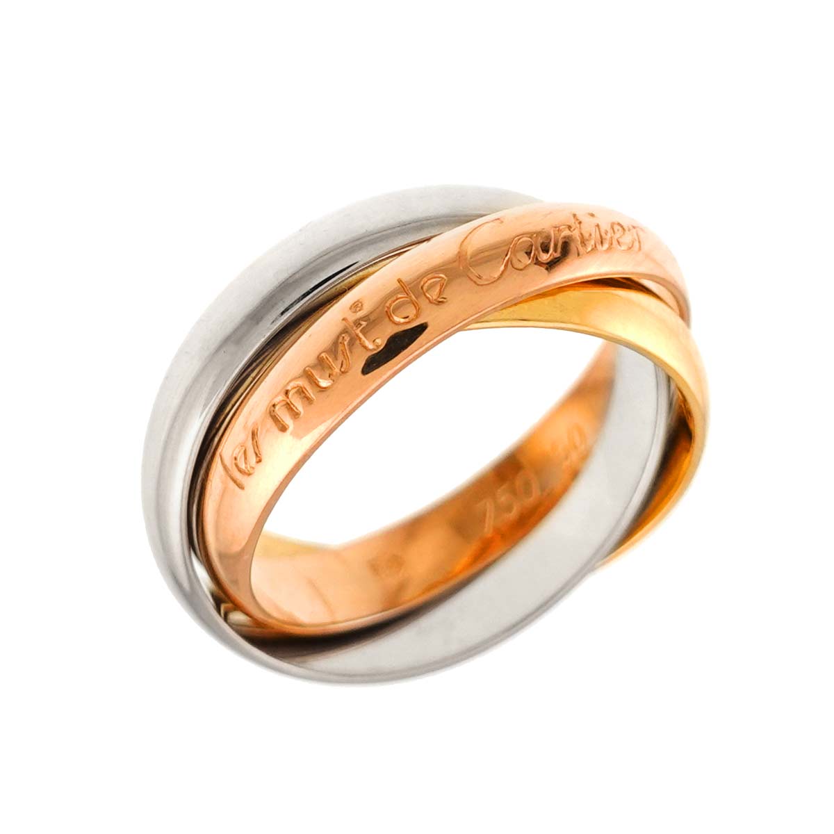 Trinity MM Ring 18K YG WG PG 750 Size50 5.25(US)