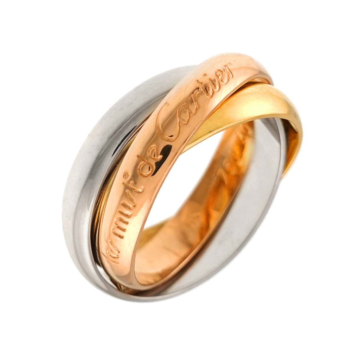 Trinity MM Ring 18K YG WG PG 750 Size50 5.25(US)
