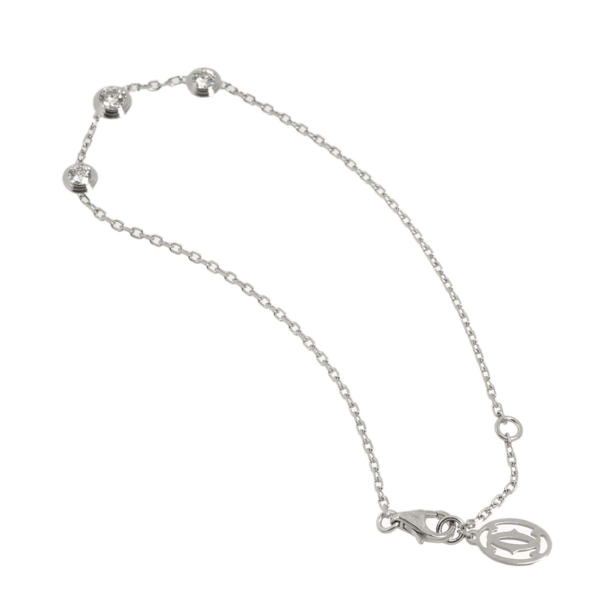 d Amour Diamond 3P Bracelet 18K White Gold 750