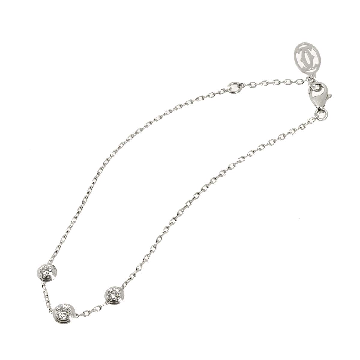 d Amour Diamond 3P Bracelet 18K White Gold 750