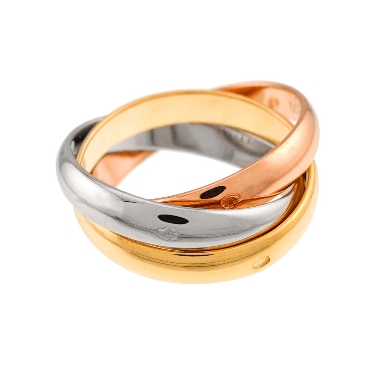 Trinity Ring 18K YG WG PG 750 Size49 4.75-5(US)