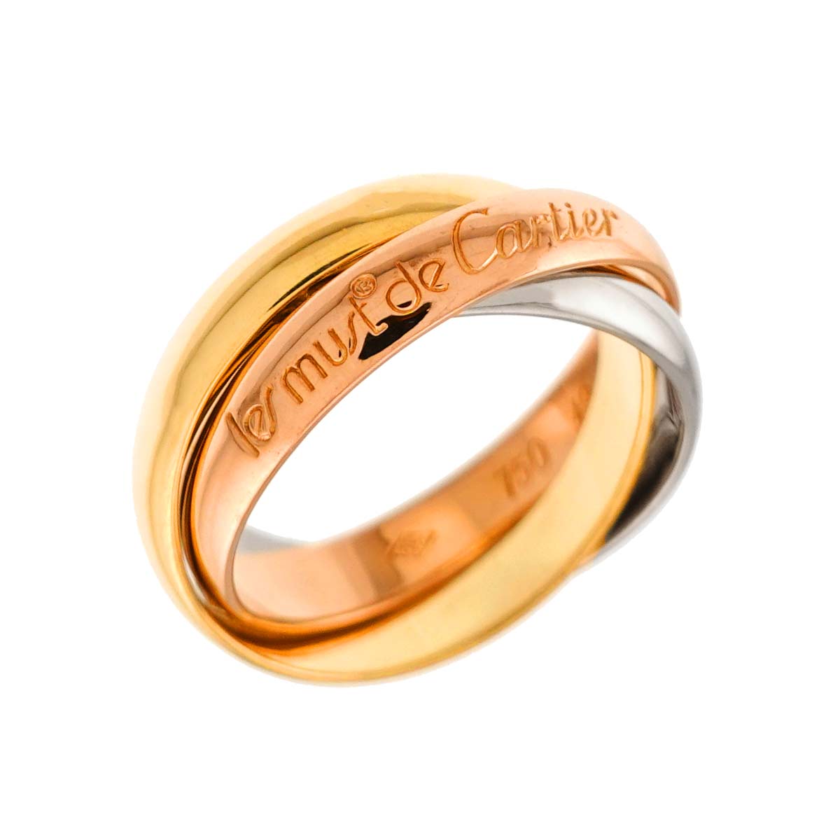 Trinity Ring 18K YG WG PG 750 Size49 4.75-5(US)