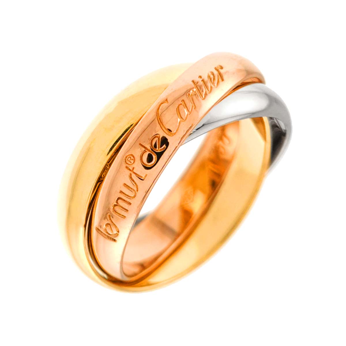 Trinity Ring 18K YG WG PG 750 Size49 4.75-5(US)